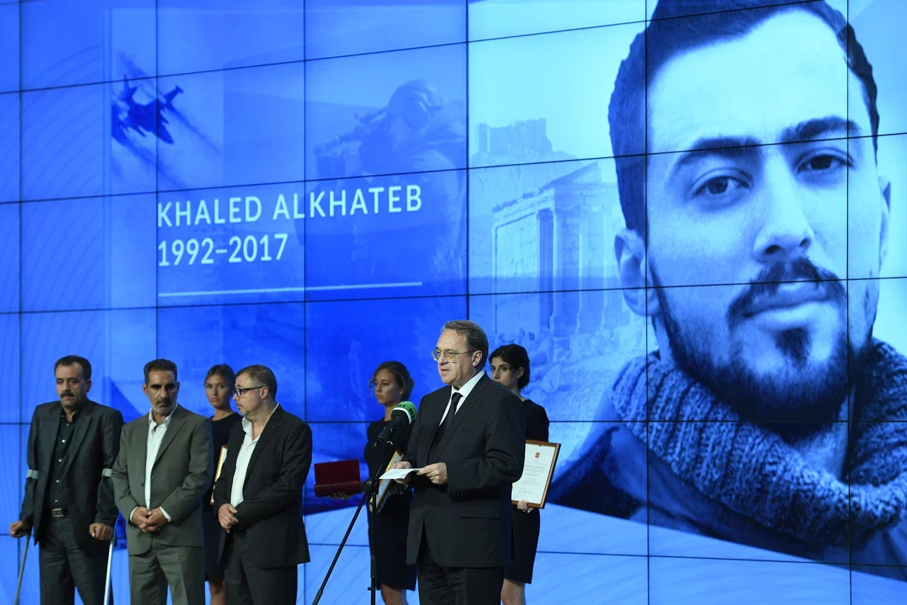 Special Presidential Representative for the Middle East and Africa, Deputy Minister of Foreign Affairs of the Russian Federation Mikhail Bogdanov at the 2018 awards ceremony